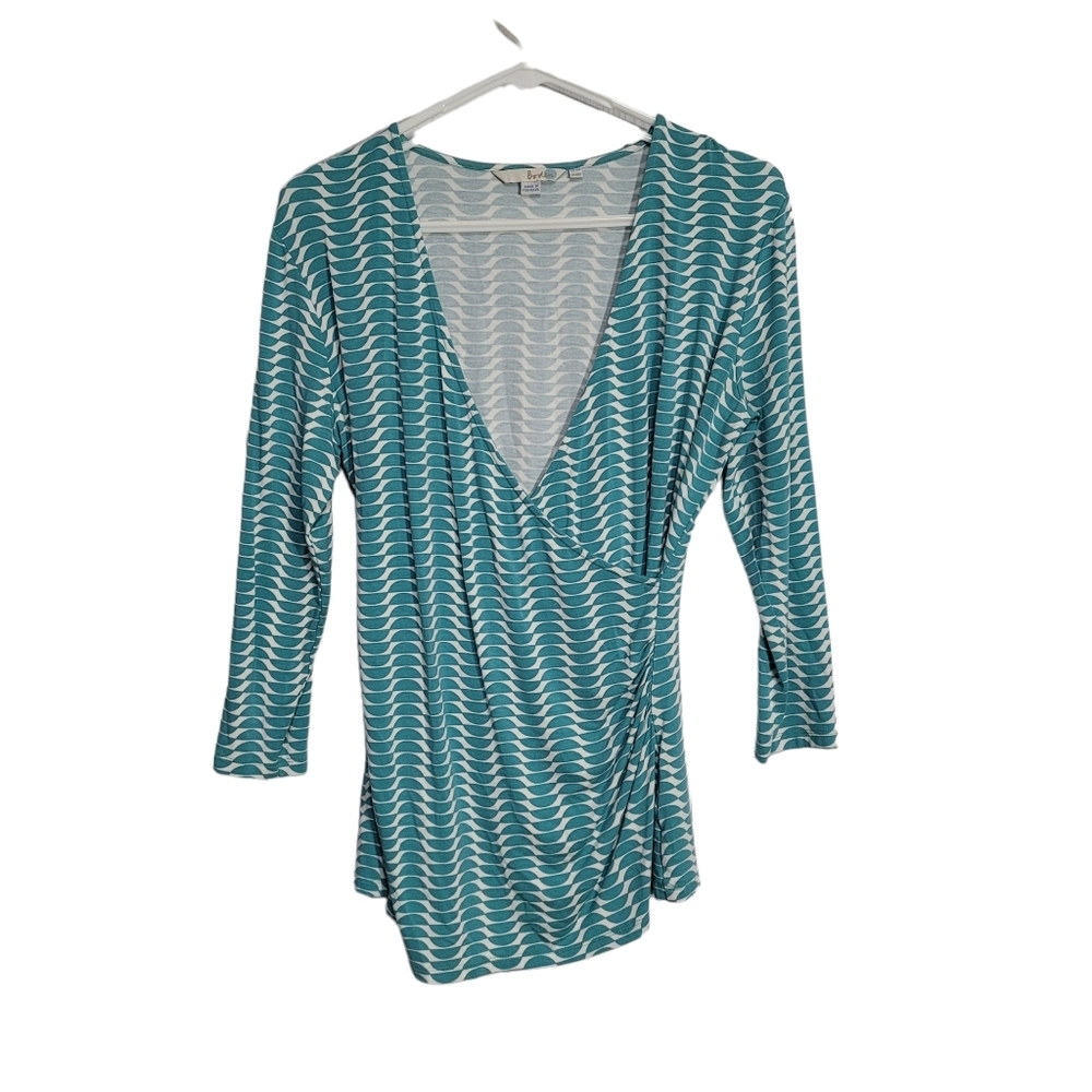 Boden Faux Wrap Top size 10